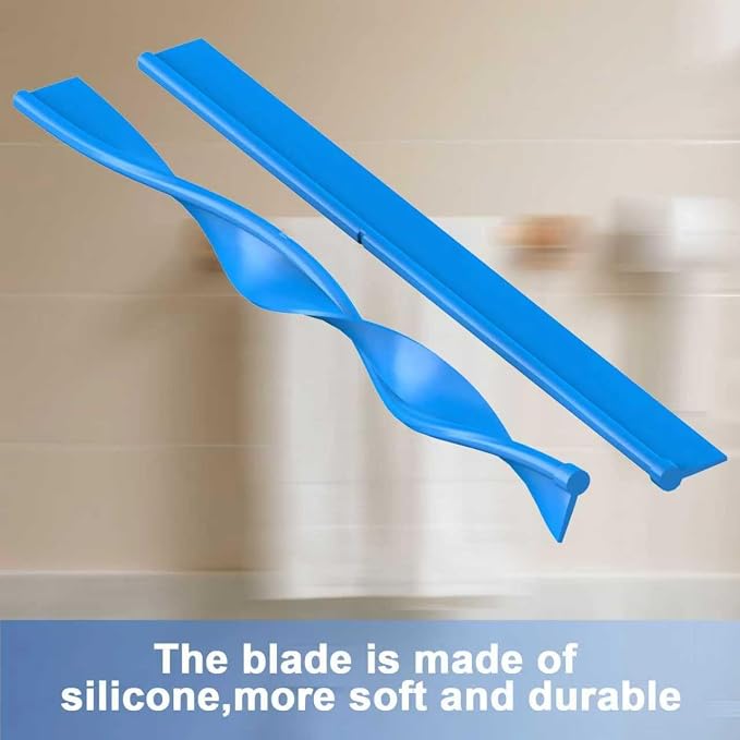 Shower Squeegee for Glass Doors, Squeegee with Long Handle, Telescoping Squeegee for Shower, Extendable Window Cleaner Tool for Car Windows, Tile Walls, Sliding Door, Shower Glass Door
