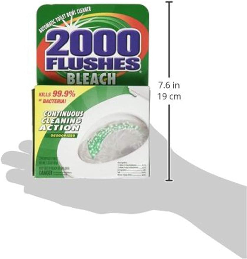 2000 Flushes Blue Plus Bleach Automatic Toilet Bowl Cleaner, 1.25 OZ