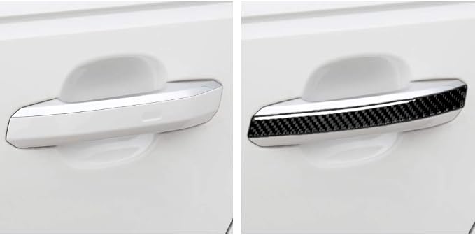 Real Carbon Fiber Trim for Audi Accessories | for B9 A4 S4 A5 S5 2020-2025 / RS5 2021-2025 Door Handle Panel Interior Thick Overlay Decal - B