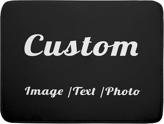 Giwawa Custom Dish Drying Mat Customized Drainer Pad with Image Logo Text 18x24 Inch Personalized Absorbent Dish Dry Pad for Kitchen Counter Sink