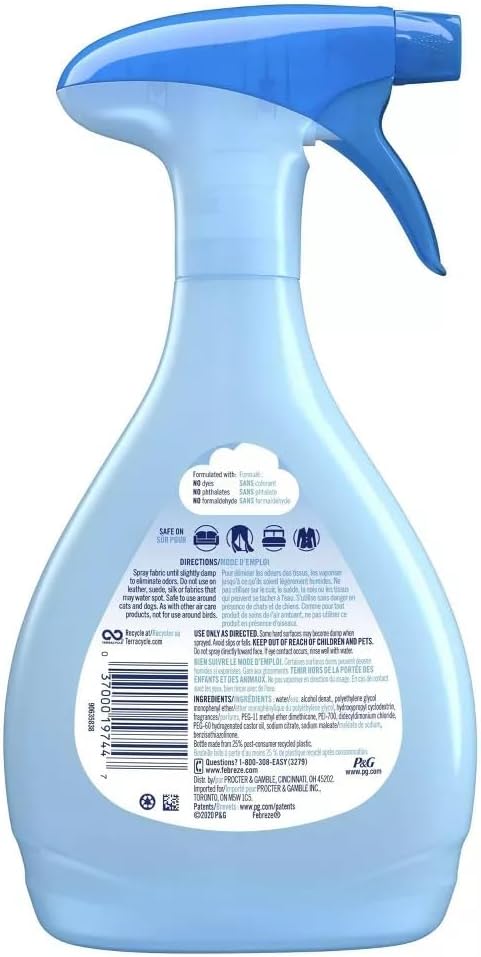 Febreze Fabric Refresher Value Pack, Pet Odor Eliminator and Extra Strength Fabric Deodorizer, 27 Fl Oz, Pack of 2