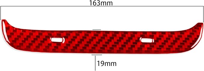 Red Real Carbon Fiber Trim for Tesla Accessories | for Model 3 2017-2022 / Model Y 2020-2024 Rear Air Condition Vent Outlet Sticker Interior Thick Overlay Decal