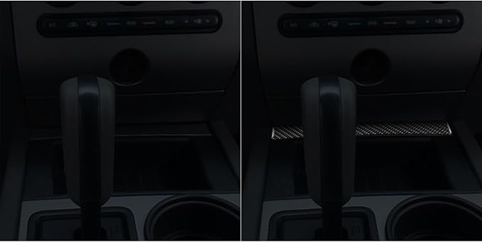 Real Carbon Fiber Center Stickers Fit for Ford Expedition 2007-2014 | for 2007 2008 2009 2010 2011 2012 2013 2014 | Center Console Storage Box Trim | Accessories | Thick Overlay