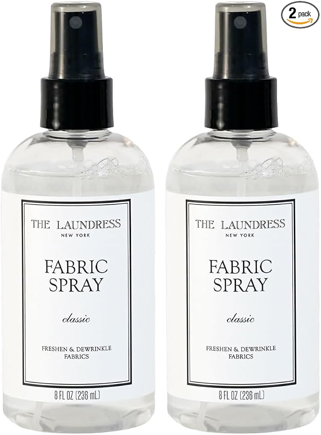The Laundress Classic Fabric Spray,Wrinkle Release Spray,Upholstery and Linen-Spray,Fabric Refresher,Clean Laundry Scent,8 Fl Oz,(Pack of 2)