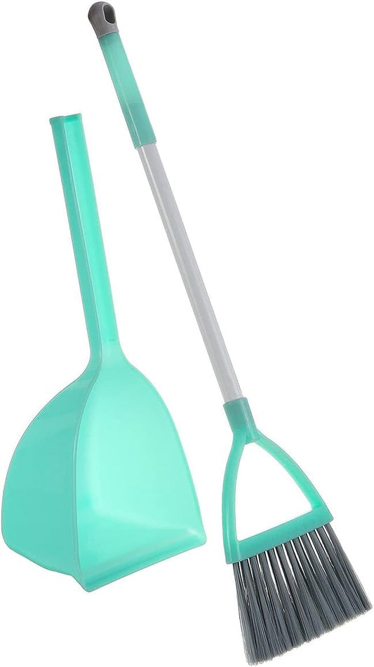 Small Broom and Dustpan Set, Household Mini Broom and Dustpan Set, Mini Broom and Cleaning Set Suitable for Various Small Areas. (Blue)