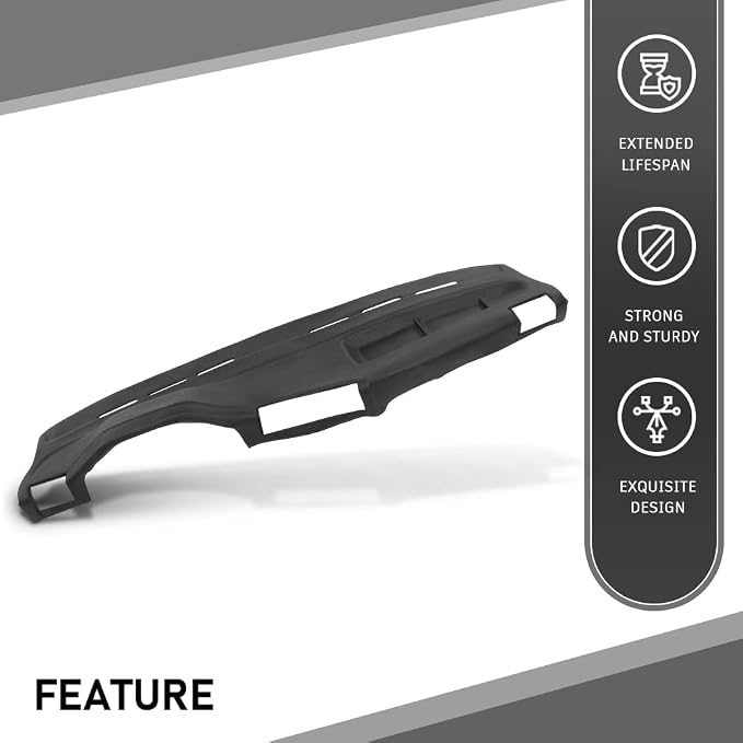 G-PLUS TPE Dashboard Molded Dash Cover Cap Compatible with BMW 318i 325e 325i 325is 1984 1985 1986 1987 1988 1989 1990 Black