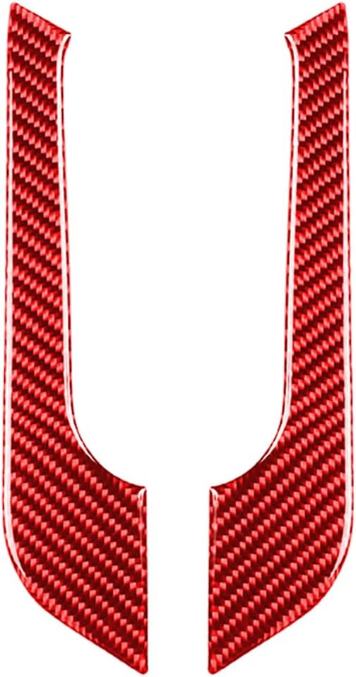 Trim Central Armrest Fit for Dodge Charger/Chrysler 300 2011-2023 | Real Carbon Fiber | Trim Central Armrest Side Trim Decals | Thick Overlay | Anti-scratch | Red