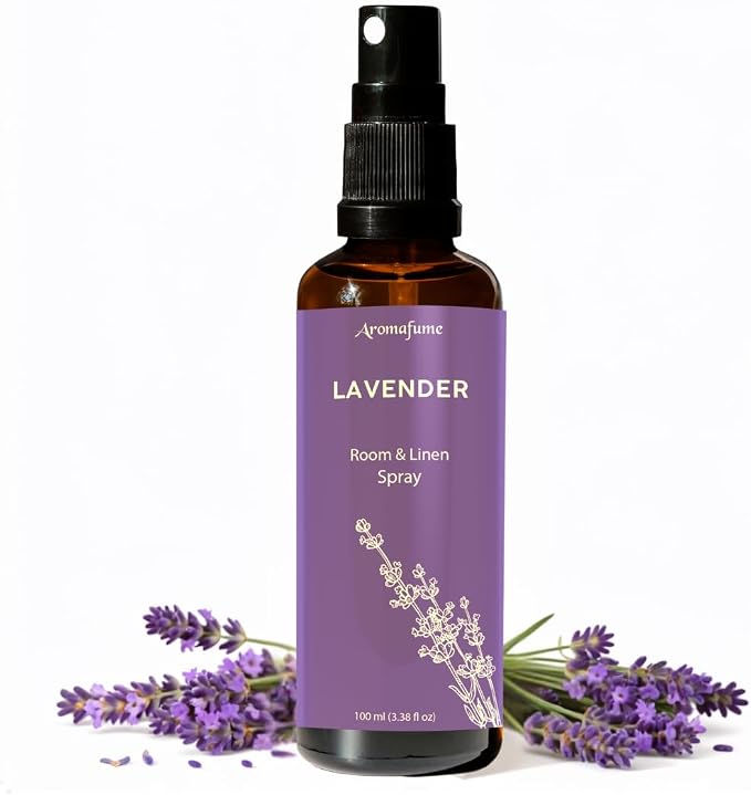 Lavender Air Freshener Spray for Room, Linen & Pillow 100ml by Aromafume | Made with Pure Lavender Essential Oil | Aromatherapy Spray to Sleep & Comfort | Mist for Bedding, Fabrics