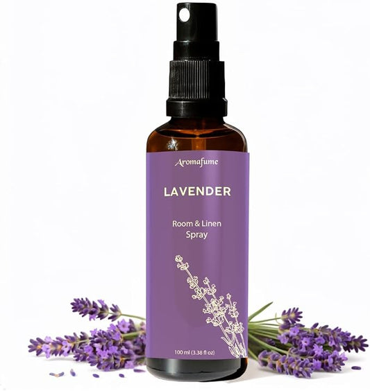 Lavender Air Freshener Spray for Room, Linen & Pillow 100ml by Aromafume | Made with Pure Lavender Essential Oil | Aromatherapy Spray to Sleep & Comfort | Mist for Bedding, Fabrics