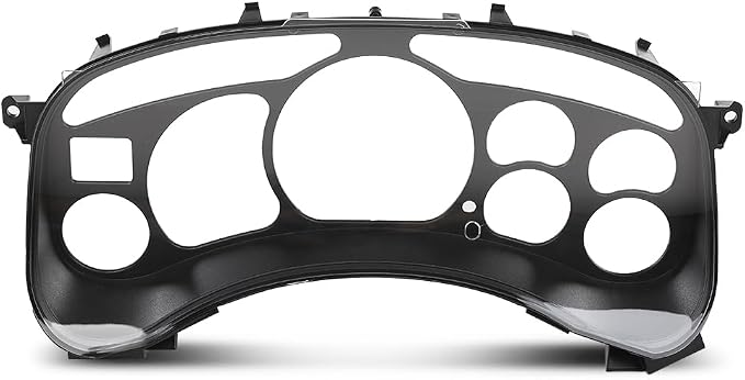 PIT66 Instrument Cluster Lens Fit Chevy Silverado 1500 GMC Sierra 1999-2002 | Instrument Cluster Lens Black Compatible with Chevy Tahoe Silverado 1500 GMC Yukon Sierra 1999-2002