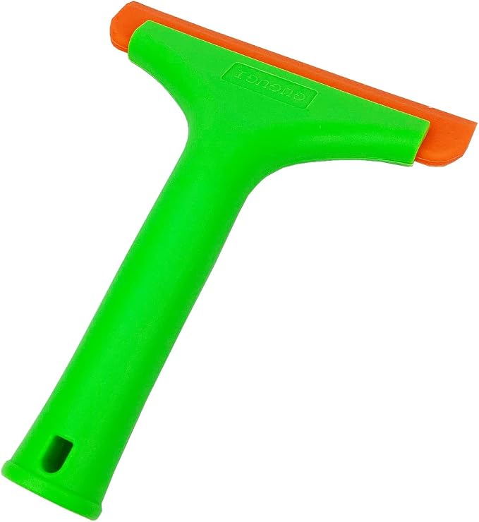 Super Flexible Silicone Squeegee, Auto Water Blade, Water Wiper, Shower Squeegee, 5.9'' Blade and 7.5'' Long Handle, for Car Windshield, Window, Mirror, Glass Door