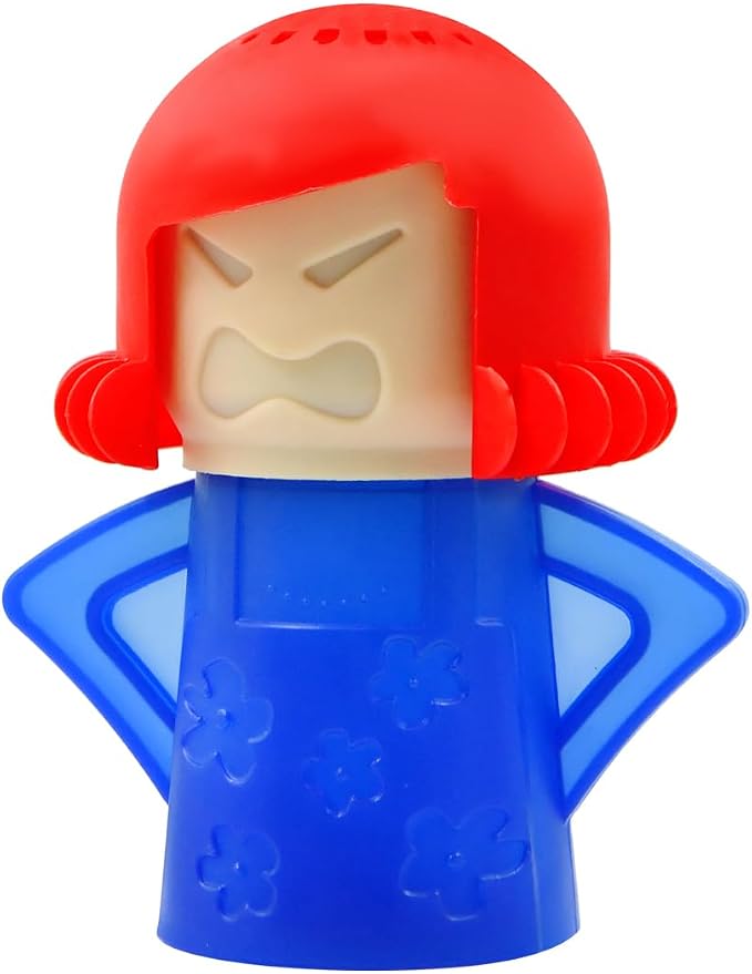 Angry Mama Microwave Cleaner - Microwave Steam Cleaner for Inside, Steam Disinfects with Vinegar/Water(Blue)