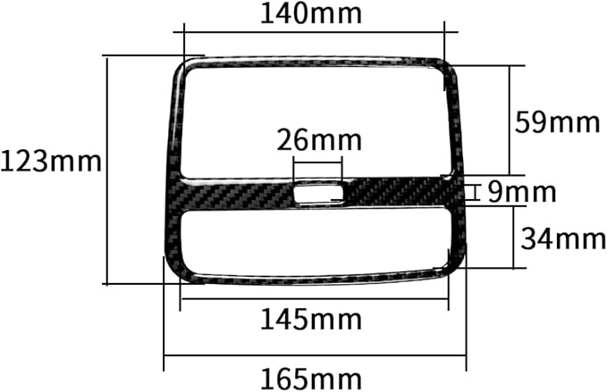 Real Carbon Fiber Trim for Audi Accessories | for B9 A4 S4 A5 S5 2020-2025 / RS5 2021-2025 Rear Air Vent Frame Interior Thick Overlay Decal