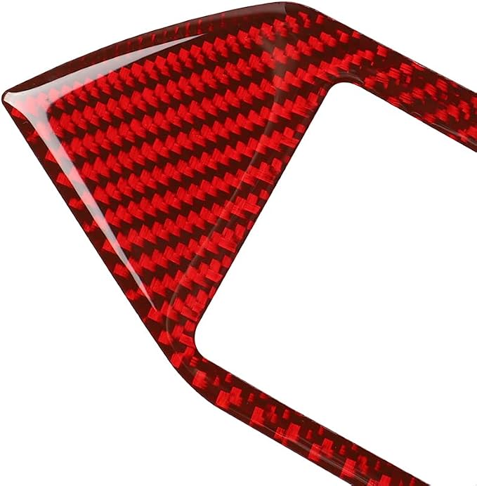 Real Carbon Fiber Trim for Ford Mustang Accessories | for 2009 2010 2011 2012 2013 2014 Window Lift Panel Cover Interior Thick Overlay Decal 3PCs