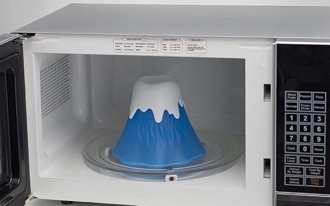 Volcano Microwave Oven Cleaner Kitchen Gadget Water and Vinegar Cleaning Erupting High Temperature Steamer Easy Use Eco Cleans For Home Office