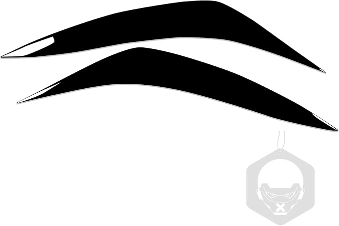 Glossy Bright Piano Black Car Headlight Eyebrow Headlamp Eyelid Decorative Strip Cover Sticker Exterior Trim Compatible with Toyota Corolla 2009 2010 2011 2012 2013 Auto Trim Accessories