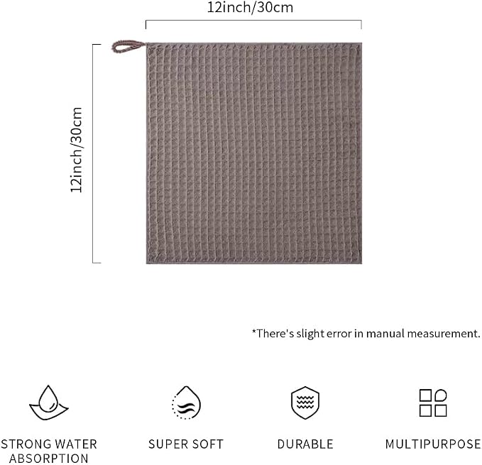 watchget 4 Pack Microfiber Espresso Barista Cleaning Towels, Light Brown | Professional 12"x12" Lint-free Rags; Highly Absorbent Cleaning Towels for Espresso Steam Wands & Coffee Bar Counters