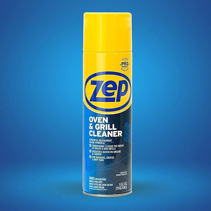 Zep Heavy-Duty Oven and Grill Cleaner - 19 oz (Case of 4) ZUOVGR19 - Dissolves Grease on Contact, on Burners, Grates and Drip Pans
