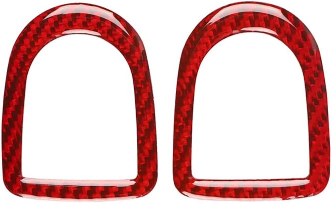 Real Carbon Fiber Trim for Ford Mustang Accessories | for 2009 2010 2011 2012 2013 2014 Inner Door Lock Pin Panel Frame Interior Thick Overlay Decal