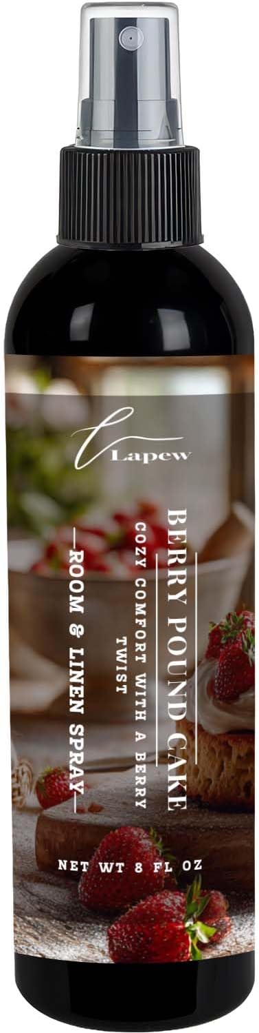 Lapew Room & Linen Spray | Fragrance Mist for Home, Car & Office | Fabric & Air Freshener | Neutralizing Mist | Made in USA | Berry Pound Cake