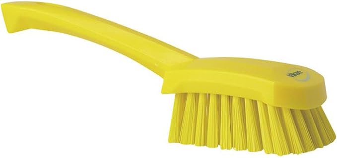 Vikan 41926 Brush,Washing,Stiff,10",PP/PBT,Yellow