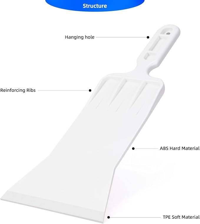 EHDIS Bulldozer Squeegee Flat Glass Window Film Bulldozer Tint Tools Car Front Windows Rear Glass Windshield Snow Frost Ice Removal Tool for Cars Trucks Window