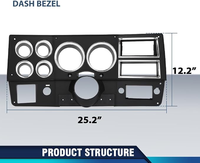 PIT66 Dashboard Bezel Lower Column Cover Fit Chevy GMC Truck 1984-1987 | A/C Dash Trim Panel Replacement Fit Chevy GMC Trucks 1984-1987. Fits Models Without Wiper Switch Hole