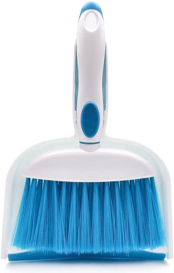 Small Broom and Dustpan Set, Small Dustpan and Brush Set, Mini Dust pan and Brush, Hand Broom and dust pan, Mini dustpans are Ideal for Cleaning Little Areas Like Desks, Chairs, Kitchens, pet Rooms.
