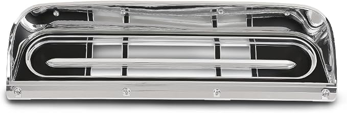 PIT66 Dash Bezel Cover Fit Ford F100 F350 1967-1972 Chrome Silver & Black | Dash Bezel Dashboard Cover Compatible with Ford F100 F350 Truck 1967-1972 Chrome Silver & Black Instrument Panel