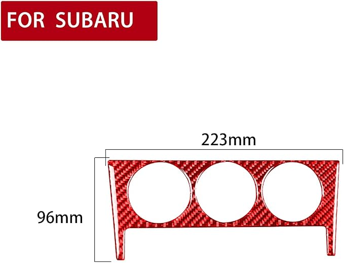 Car Real Red Carbon Fiber Accessories Central Air Conditioner A/C Control Button Panel Trim Stickers Compatible with Subaru BRZ 2016 2017 2018 2019 2020 Interior Decals