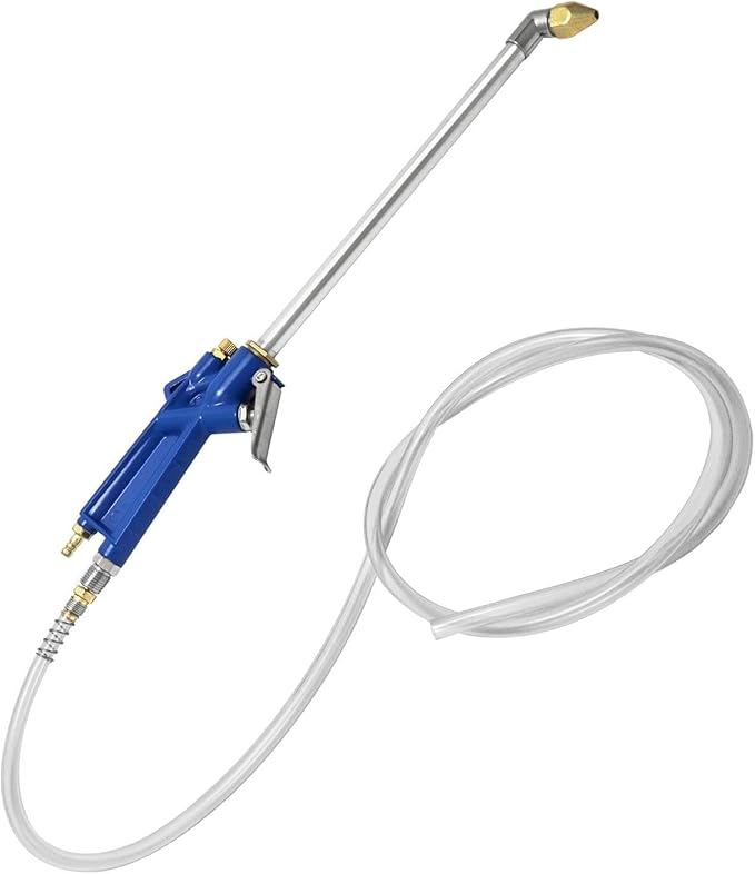 QWORK Air Blow Gun Pneumatic Engine Cleaning Gun with 4Ft Hose, Cleaning Degreaser Sprayer Tool