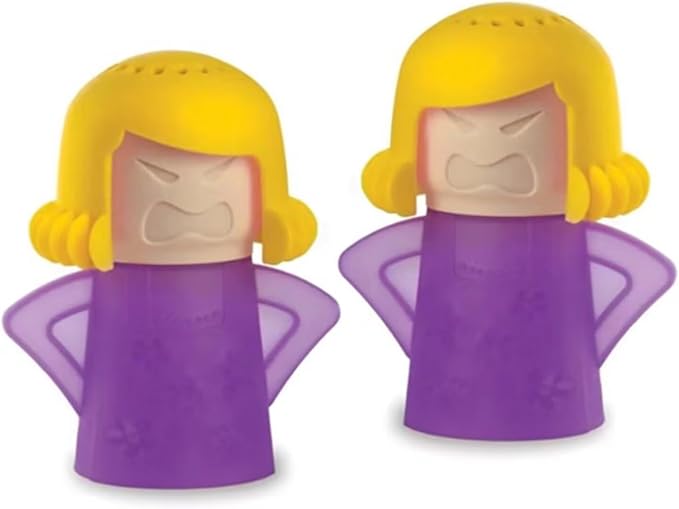 Angry Mama Microwave Oven Stem Cleaner 2 Pcs Mom Steam Cleaner Just Add Vinegar and Water Vapor Fog Steamer Cleaning Equipment Easily Cleans the Crud in Minutes for Kitchen Home or Office(Purple)