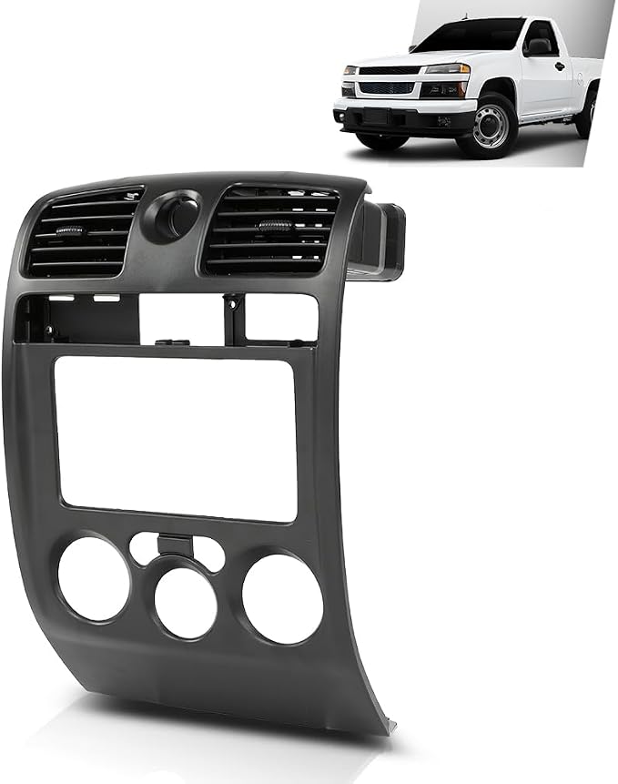 G-PLUS Radio Dash Bezel Trim Panel Compatible with Chevy Colorado GMC Canyon 2004-2012 Black