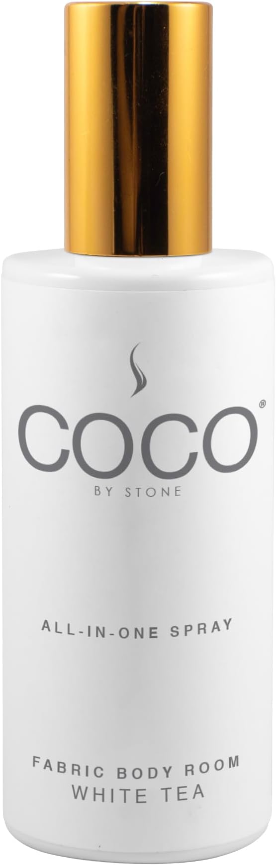 COCO by Stone 5oz All-in-One Spray (White Tea) Shake & Spray Formula for Fabric, Pillows, Interiors, Clothing, Home Fragrance Accessories, Room Perfume, Room Deodorizer, Vegan & Cruelty-Free | Shake-and-spray formula for fabrics, pillows, clothing and ...