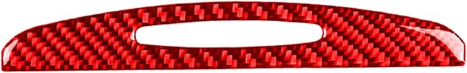 Console Armrest Panel Fit for Dodge Charger/Chrysler 300 2011-2023 | Real Carbon Fiber | Accessories | Cover Central Console Armrest Box Lower Trim Sticker | Thick Overlay | Self-adhesive | Red