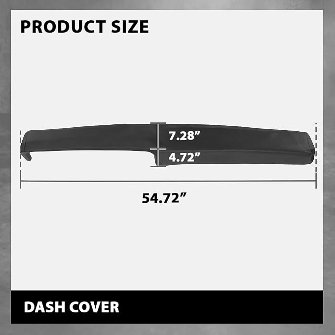 G-PLUS TPE Dash Board Pad Cover Cap Compatible with 1972-1974 Buick Apollo/1969-74 Chevy Chevy II
