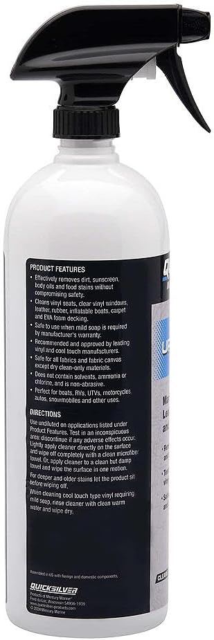 Quicksilver Vinyl & Upholstery Cleaner Multi Cleaner for Boat's, RV's, Powersports and Home - 32 oz.