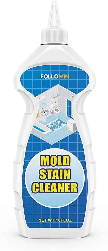 FOLLOWIN Mold and Mildew Remover Gel, Household Stain Cleaner for Washing Machine Seal, Bathroom Grout, Shower Tile, Kitchen Sink, Silicone Caulk - Non-Drip Formula, 18 fl oz