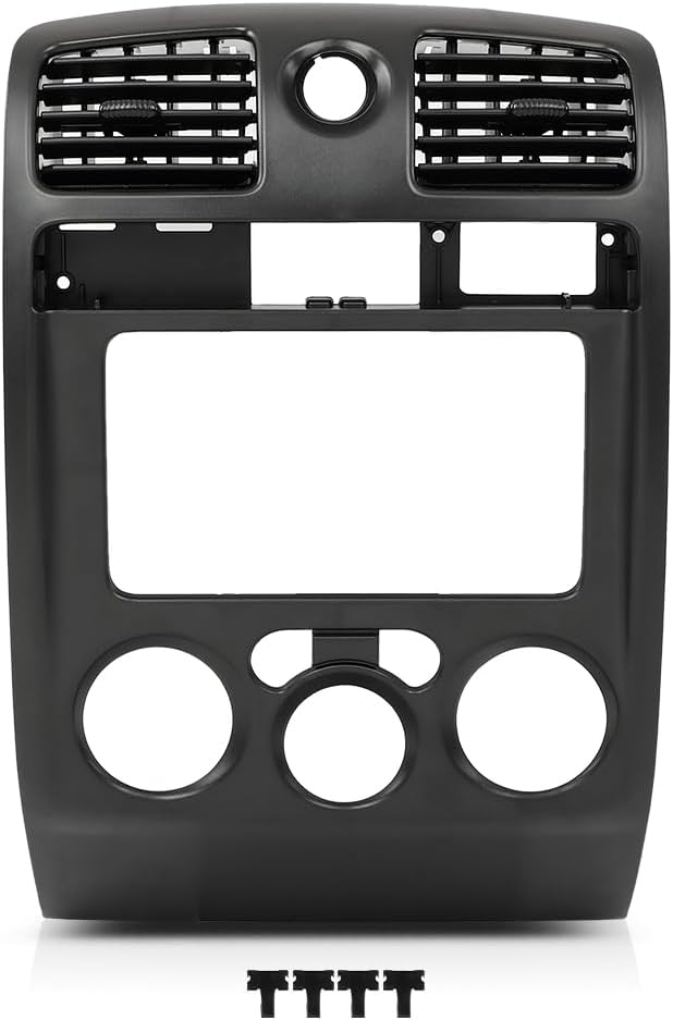 PIT66 Radio Dash Bezel Trim Panel Fit Chevy Colorado GMC Canyon 2004-2012 | Radio Dash Bezel Trim Panel Compatible with Chevy Colorado GMC Canyon 2004-2012 Black