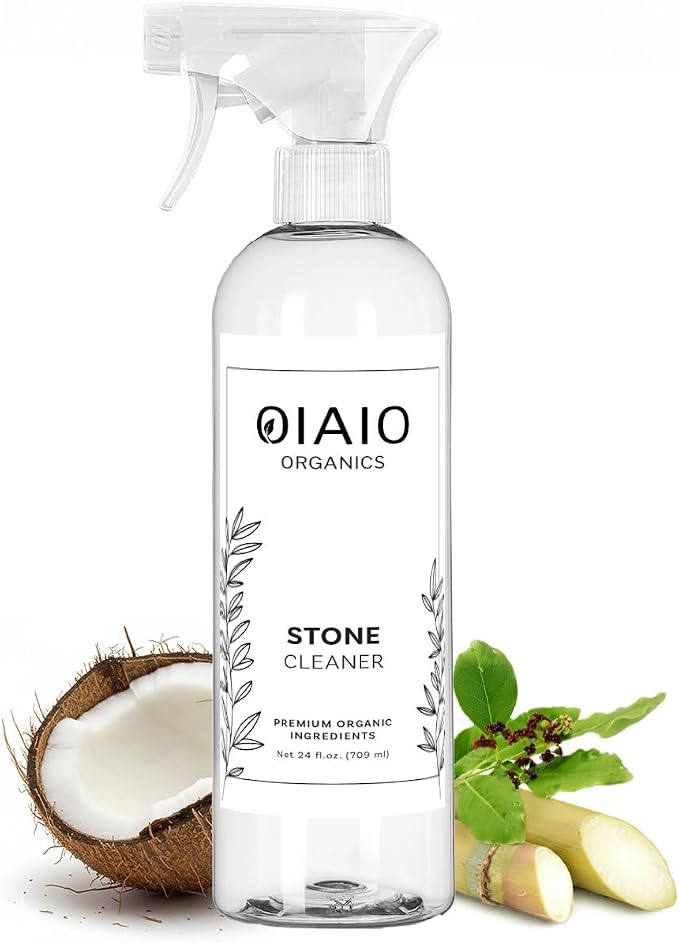 Non-Toxic Stone & Quartz Cleaner - Organic Ingredients - 24oz Light Scent | Organic that Truly Performs, Light Coconut Scent, People & Pet Safe