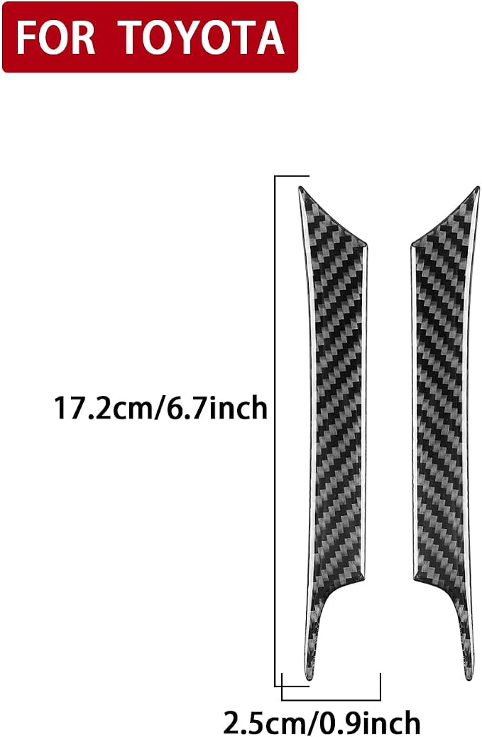 Real Carbon Fiber Trim for Toyota Camry Accessories | for 2012 2013 2014 Gear Shifter Center Console Gear Box Control Panel Side Sticker Interior Thick Overlay Decal