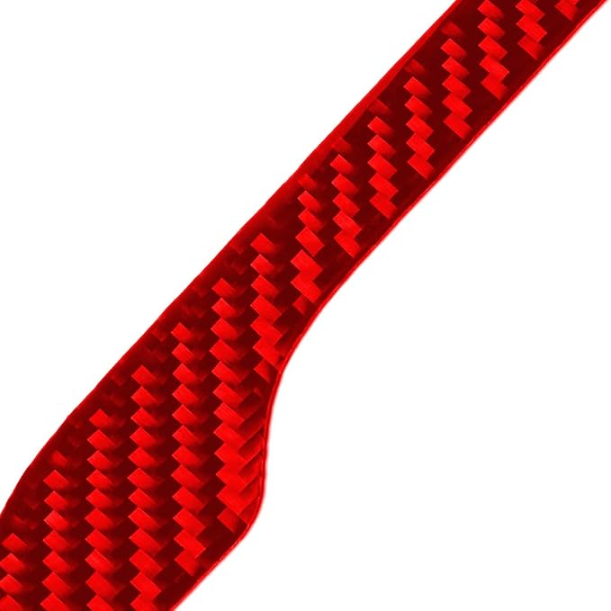 Red Real Carbon Fiber Trim for Tesla Accessories | for Model 3 2017-2022 / Model Y 2020-2024 Door Handle Decoration Panel Sticker Exterior Thick Overlay Decal