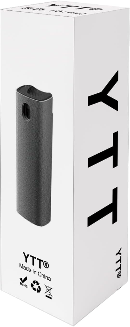 YTT Touchscreen Screen Cleaner Spray, for Phones iPad Car (Grey) | Two-in-One Spray & Microfiber Cloth, Streak-Free Finish, Ideal for Phone, Laptop, MacBook & Car Touchscreens