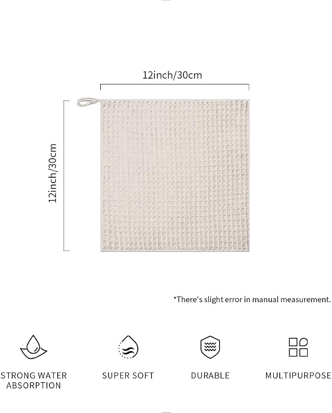 Barista Micro Cloth 4 Pack - watchget Microfiber Barista Cleaning Towels Coffee Cleaning Accessories for Espresso Machine, Steam Wand, Countertop, Khaki(12"x12")
