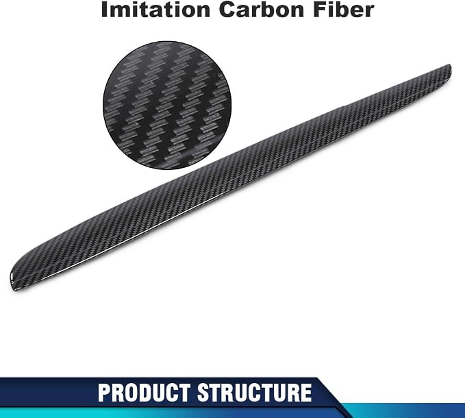 PIT66 Central Control Dashboard Cover Trim Bezel Fit Chrysler 300 2011-2023 | Black Carbon Fiber Polished