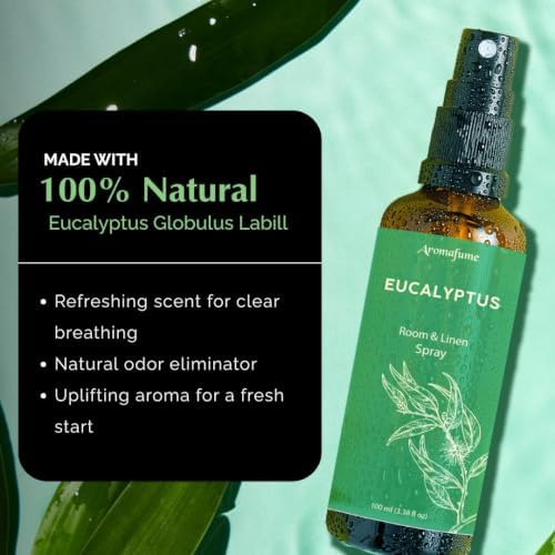 Eucalyptus & Lavender Linen Spray Set 100ml | Aromatherapy Natural Mist & Pillow Spray | Relaxation, Sleep & Wellness | Infused with 100% Pure Essential Oils