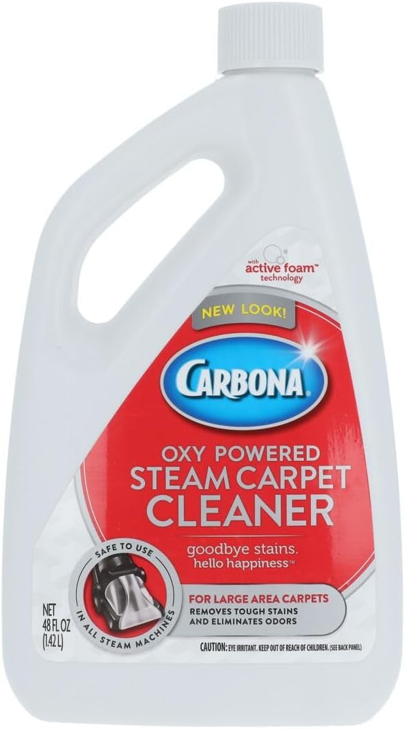 Carbona® Oxy-Powered Steam Carpet Cleaner | Professional Strength Deep Clean Solution | Stain & Odor Fighting Solution | 48 Fl Oz