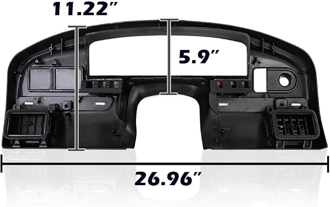 DOTCOM Dashboard Dash Panel Bezel Fit Ford F150 F250 F350 1992-1997 | Super Duty, Instrument Dash Cover, Replacement for F2TZ15044D70A, Gas Engines ONLY