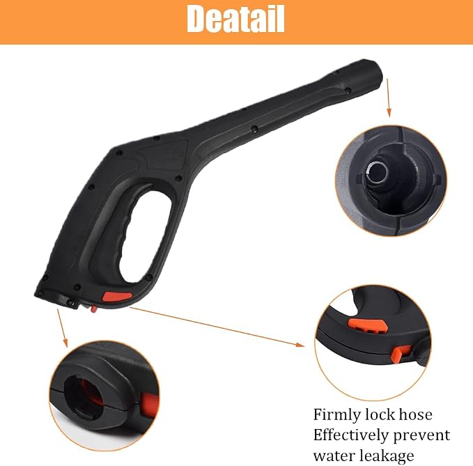High Pressure Washer Gun, High Pressure Power Washer Spray Gun Compatible with Portland Husky Black Decker Ford Pulsar Shopforce Taskforce Powerwasher Taskmaster Electric Pressure Washers, 2000 PSI