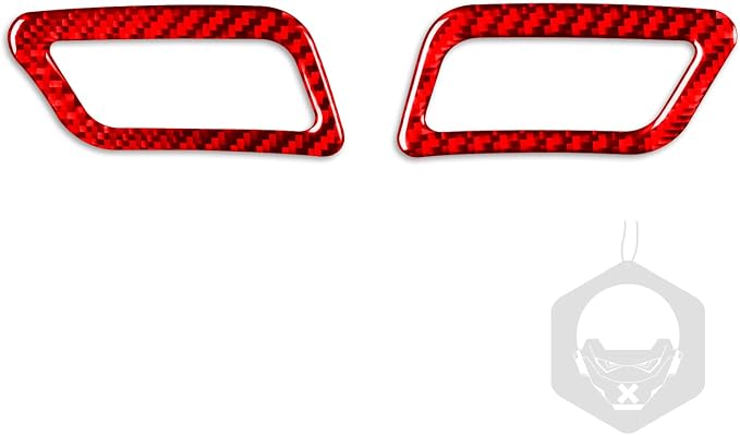 Red Real Carbon Fiber Trim for Nissan Rogue Accessories | for 2014-2020 / Rogue Sport 2017-2022 Dashboard Air Outlet Vent Sticker Interior Thick Overlay Decal